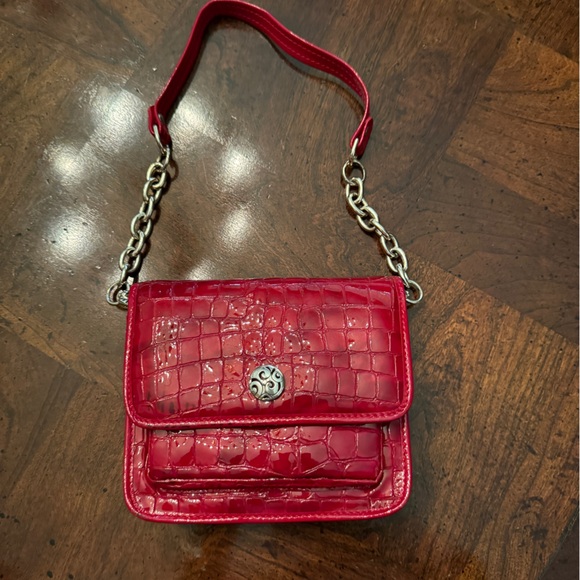 Brighton Red Faux Croc Patent Leather Purse - Picture 1 of 3